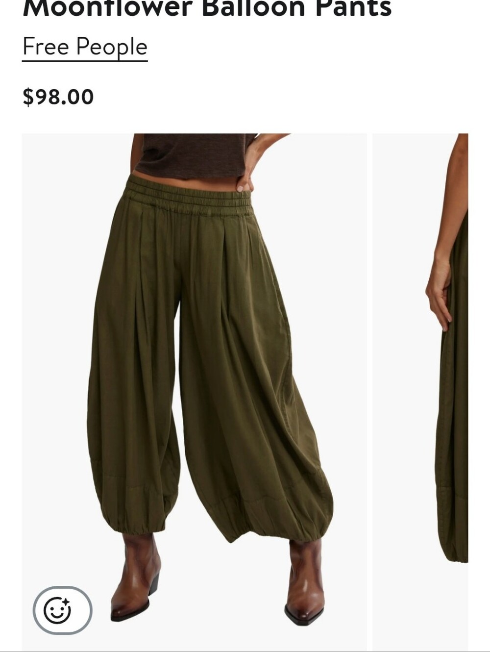 Free People Moonflower Baloon Pants, L, NWOT - Picture 8 of 8
